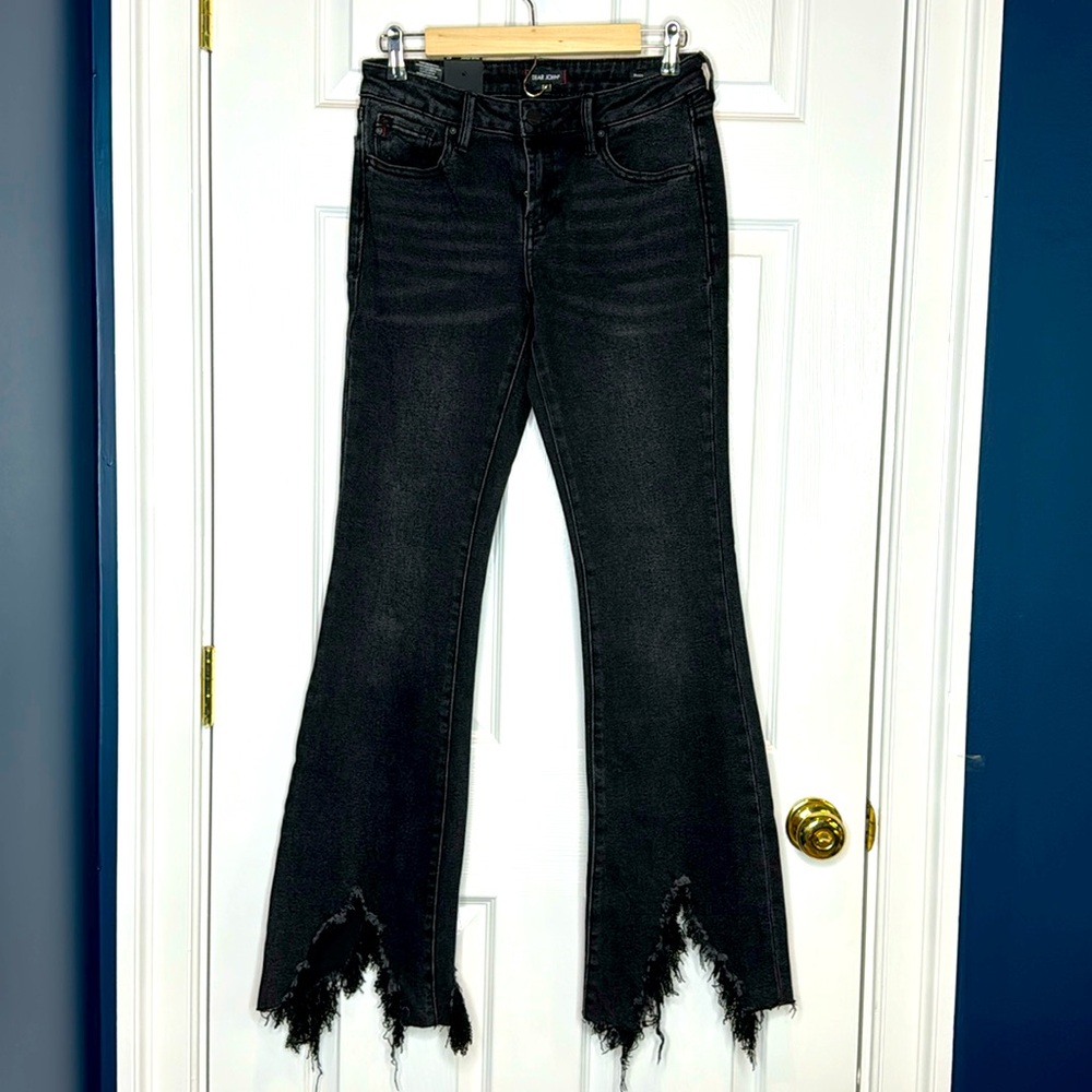 Dear John Black Distressed Flare Jeans